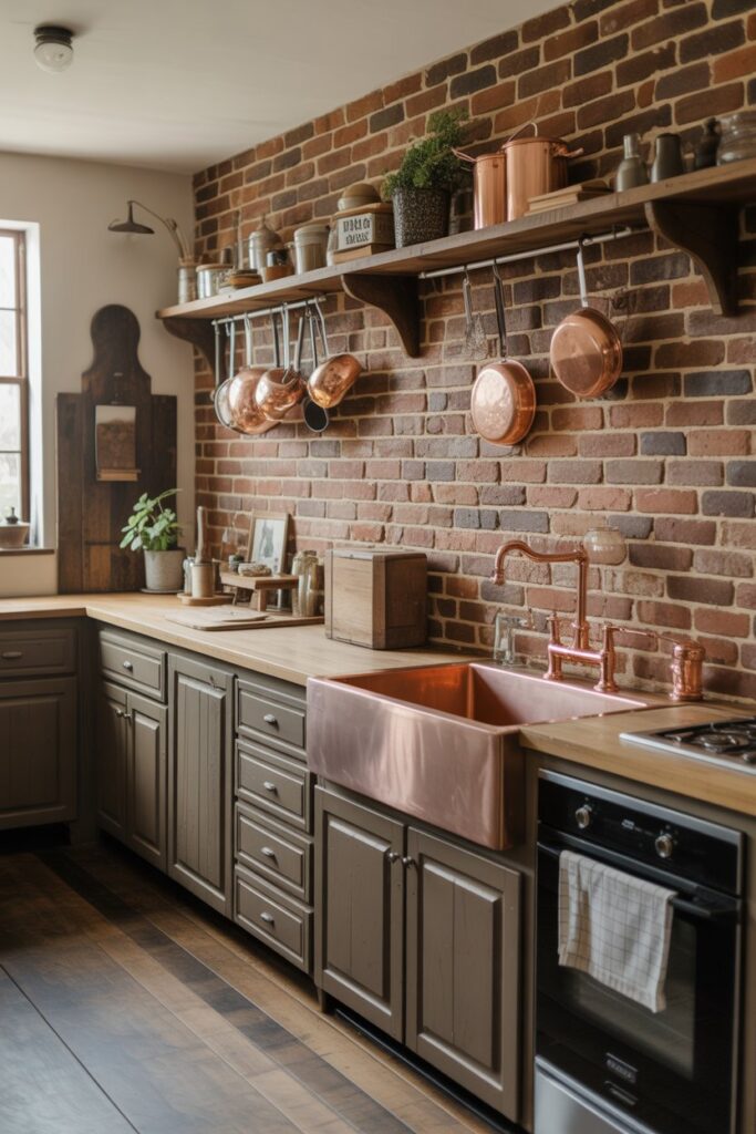 Exposed Brick & Antique Copper
