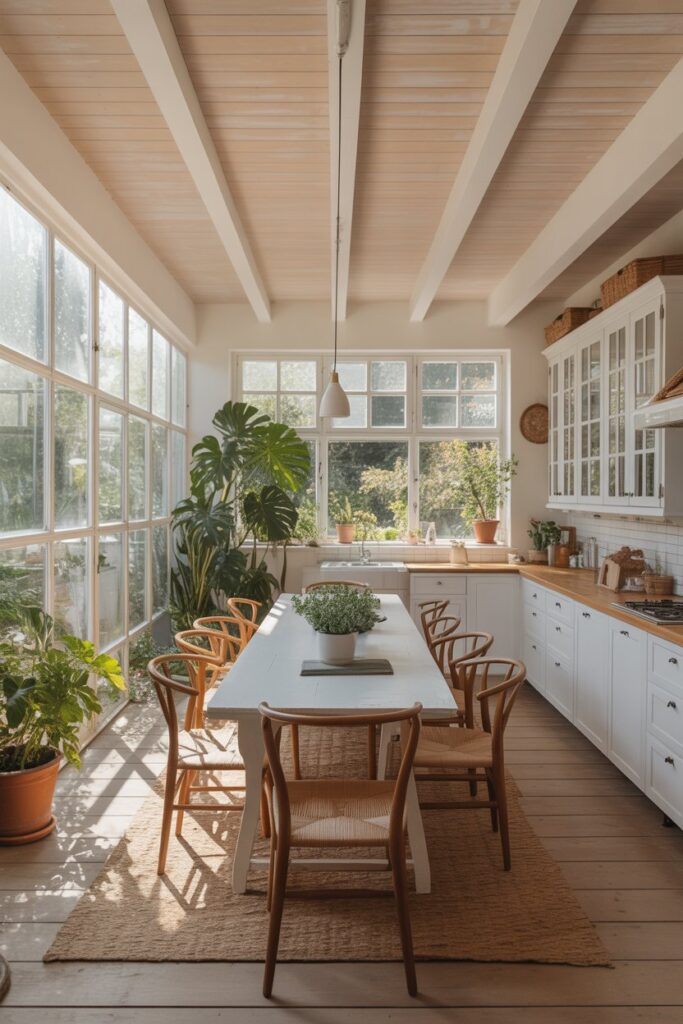 The Modern Farmhouse Sunroom Kitchen