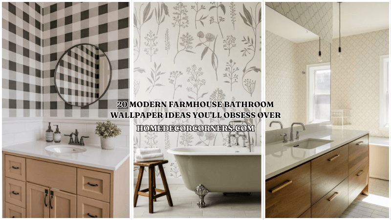 Modern Farmhouse Bathroom Wallpaper Ideas