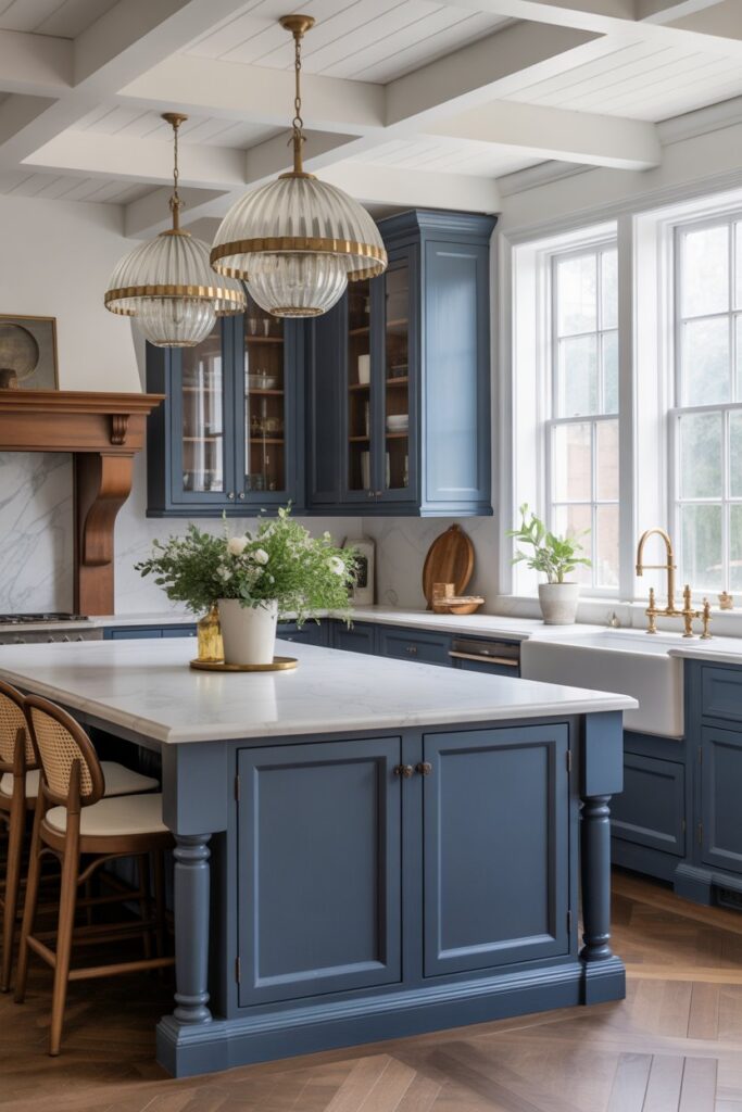 The Elegant Marble & Brass Farmhouse