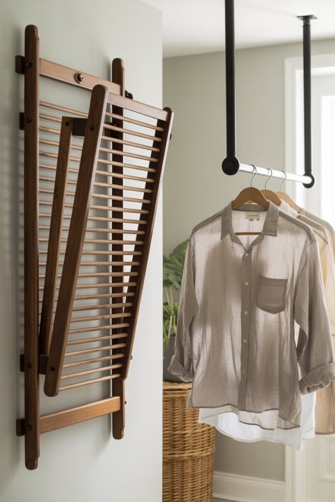 Antique-Style Drying Rack and Hanging Rod