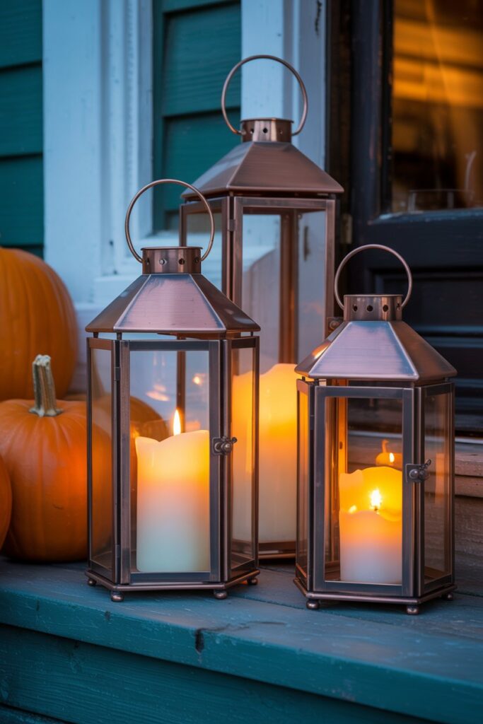 Antiqued Copper Lanterns and Glow