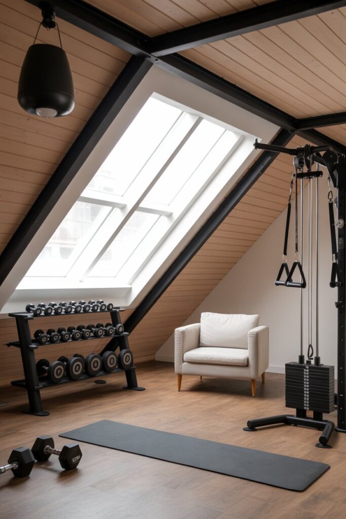 Attic Loft Gym and Relaxing Zone