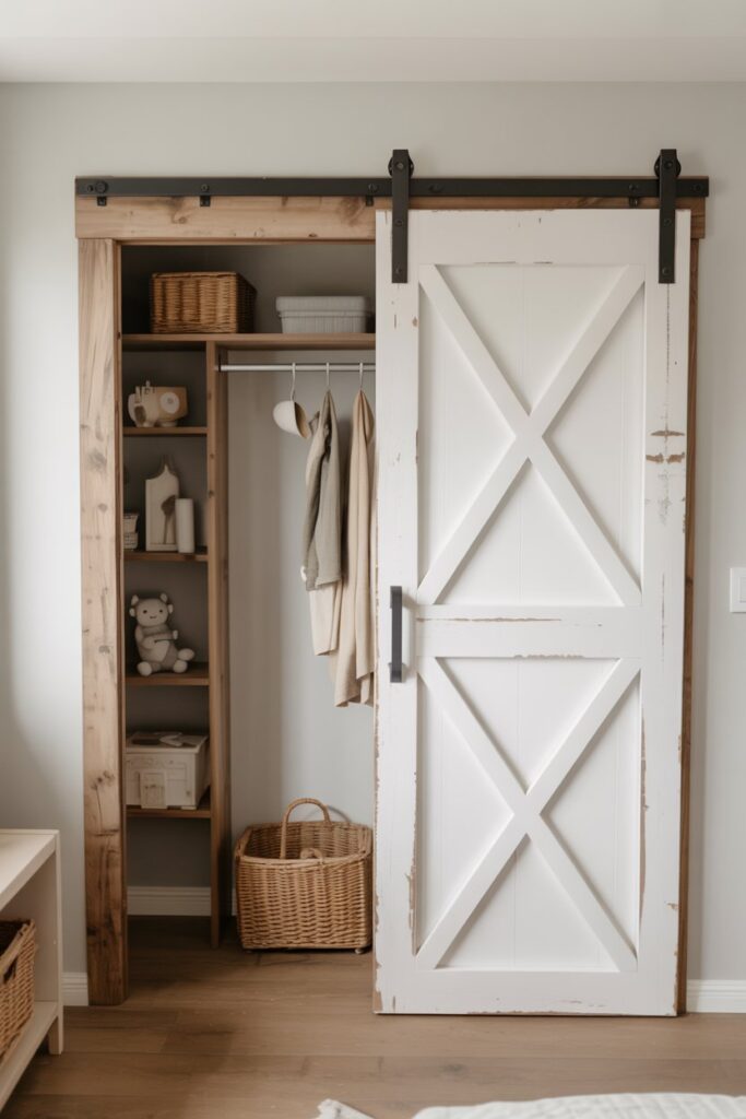 Barn Door Style Closet