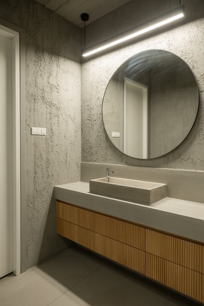 Concrete Cool Meets Warm Wood