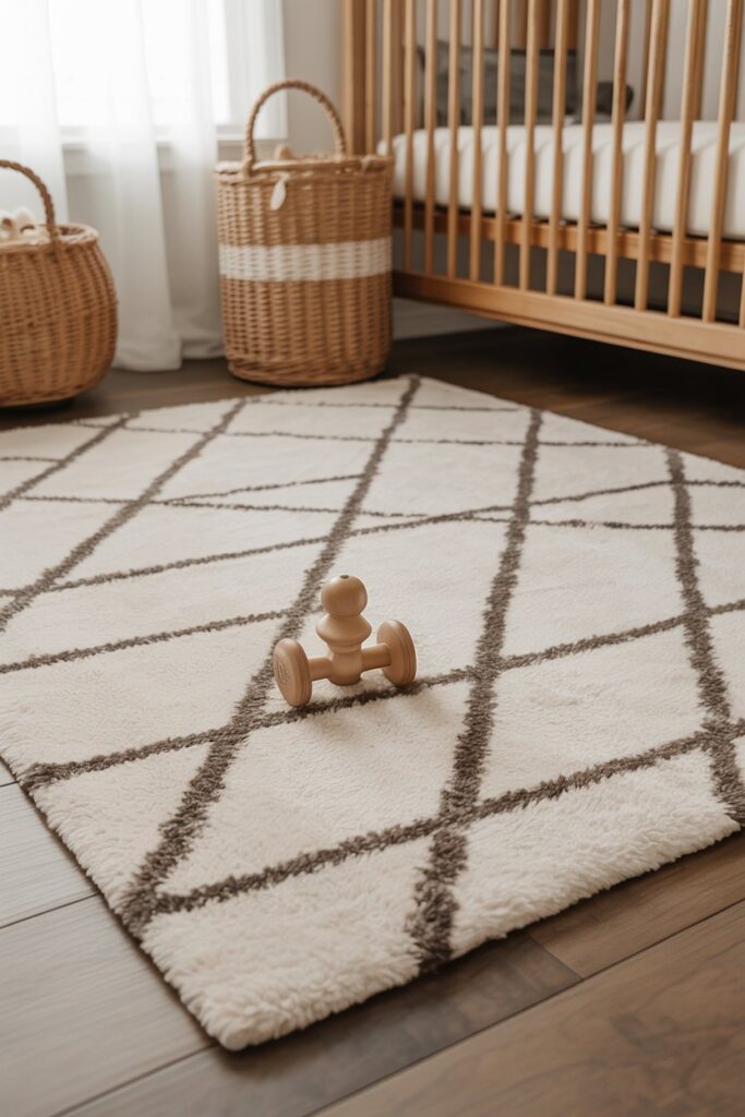 Cozy Area Rug with Geometric Pattern