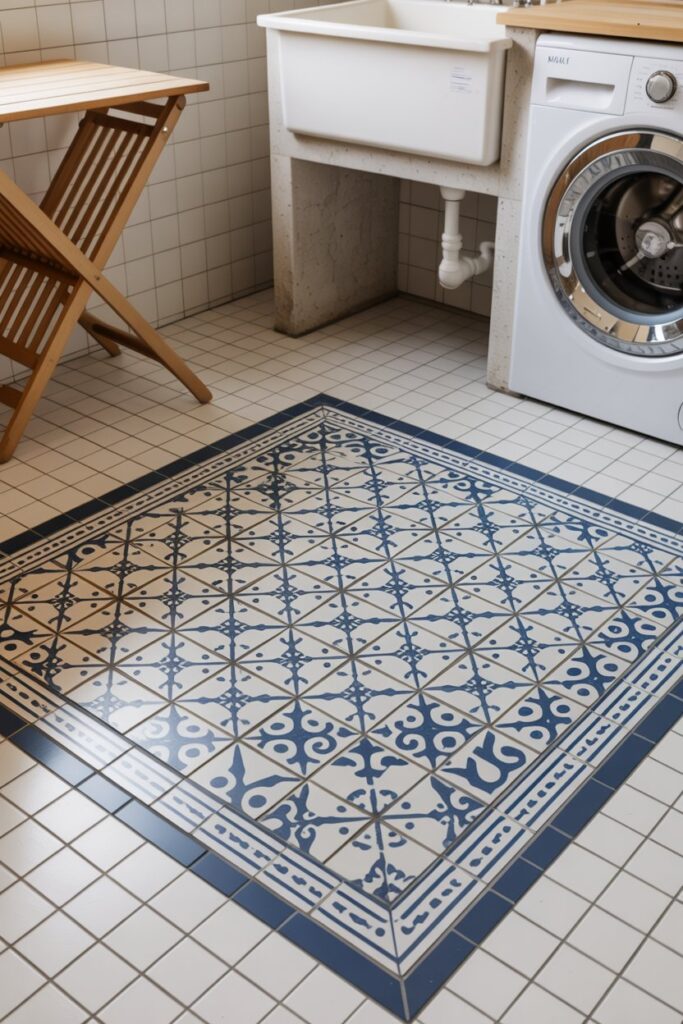Decorative Floor Stenciling or Rug Tile