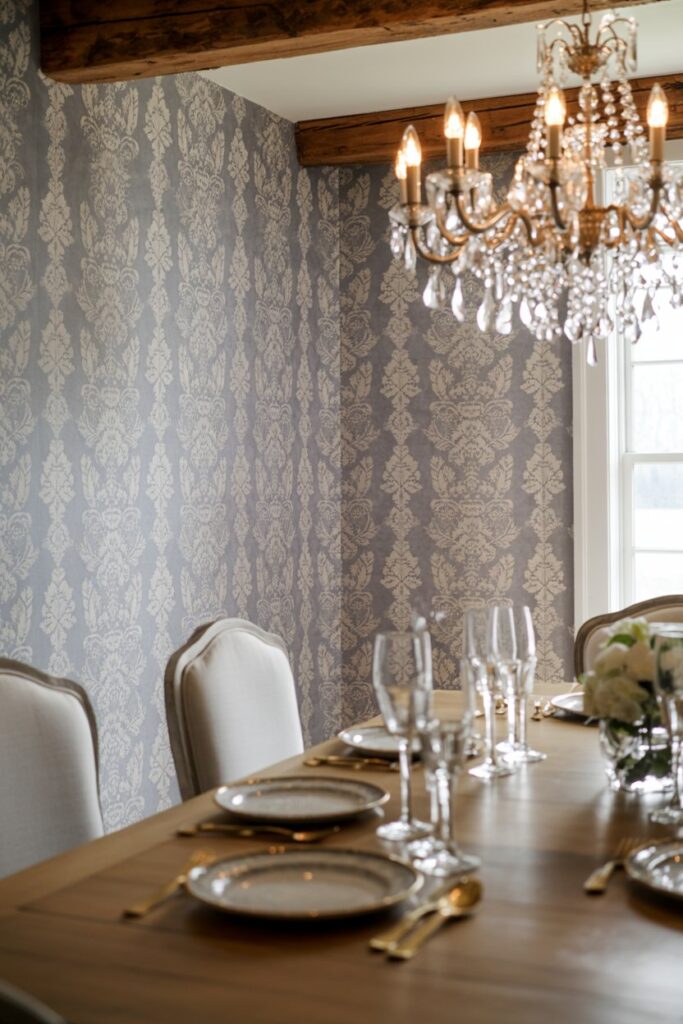 Delicate Damask in Muted Tones