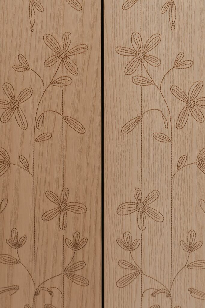 Embroidery on Wood Furniture