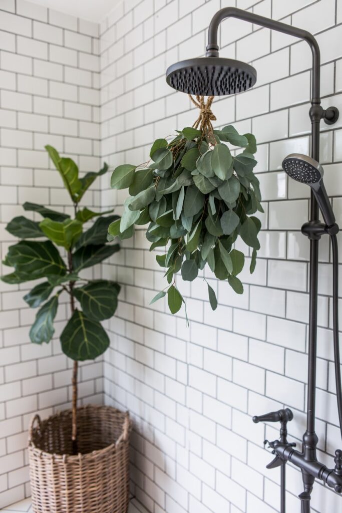 Eucalyptus Sprigs and Potted Greenery