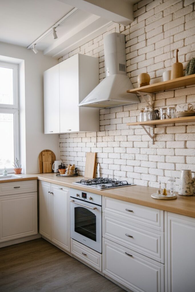 Exposed Brick Wall (Painted White)
