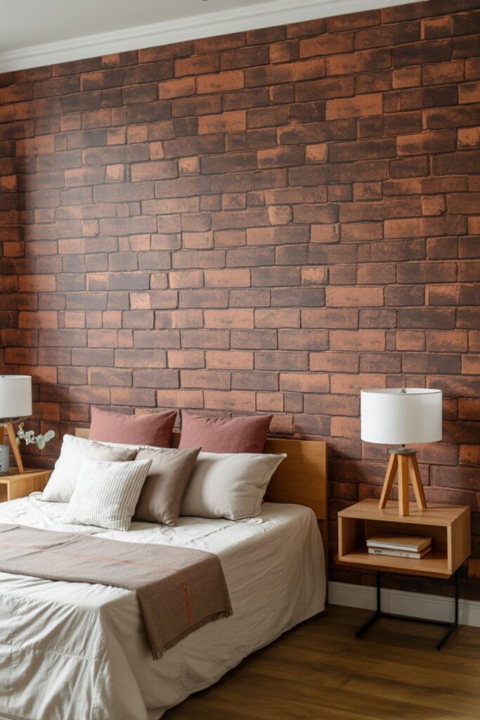Faux Brick Accent Wall