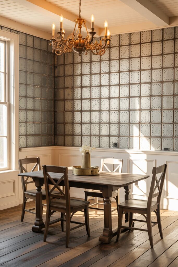 Faux Tin Tile Wallpaper