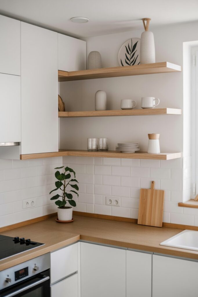 Floating Wood Shelves