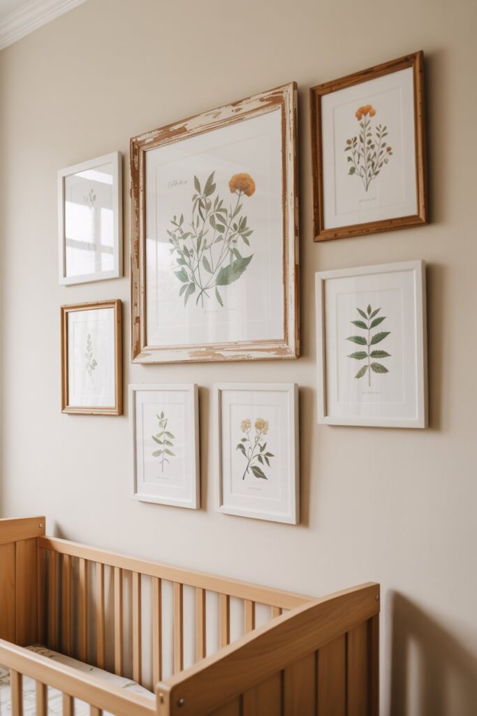 Gallery Wall with Botanical Prints