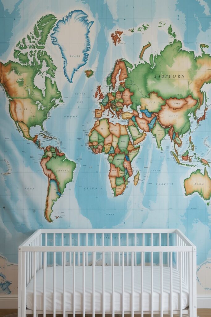 Gentle Watercolor World Map
