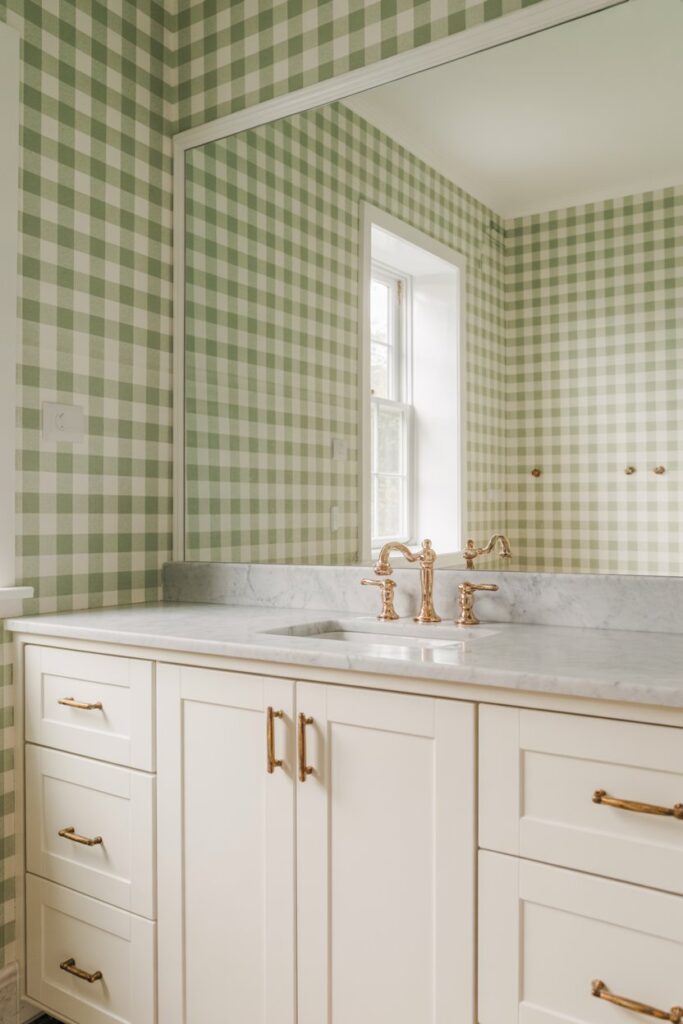 Gingham with a Modern Twist (e.g., larger scale, muted color)