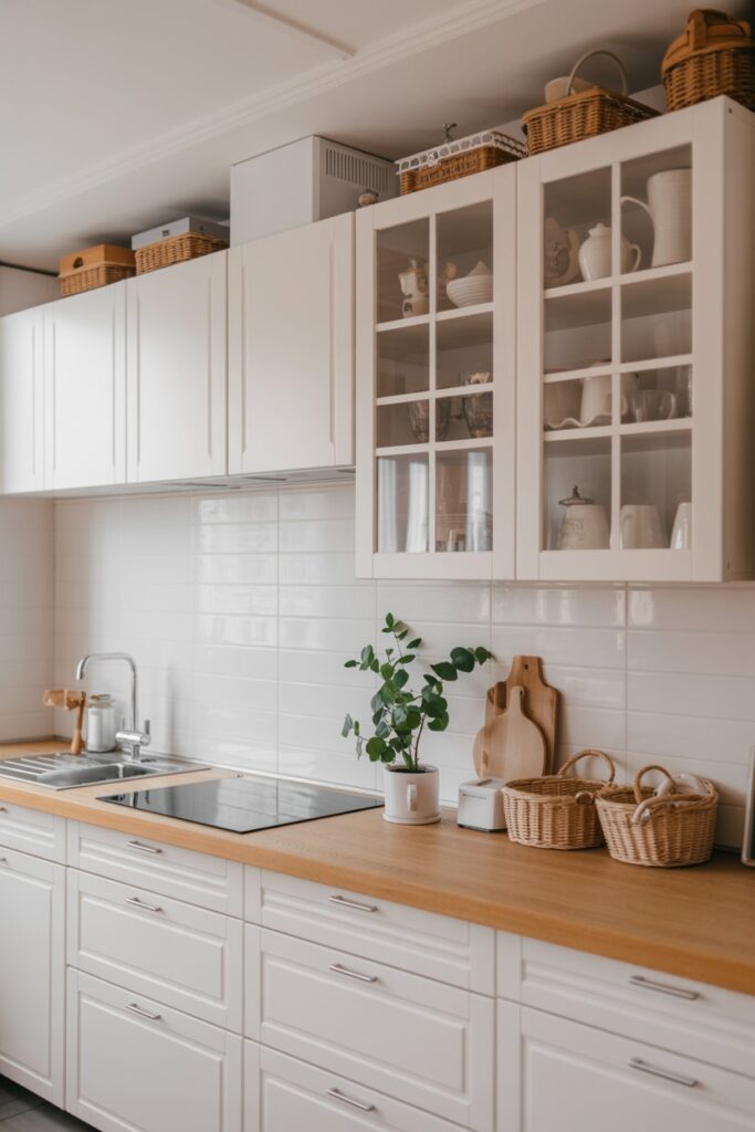 Glass-Front Upper Cabinets