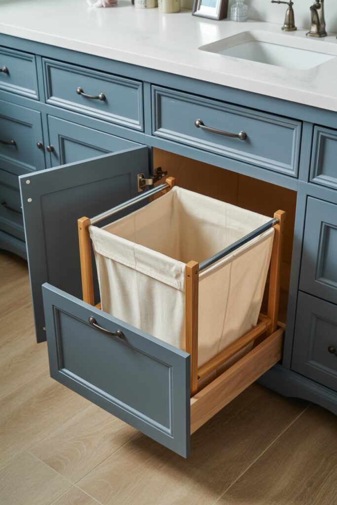 Hidden Pull-Out Laundry Hamper