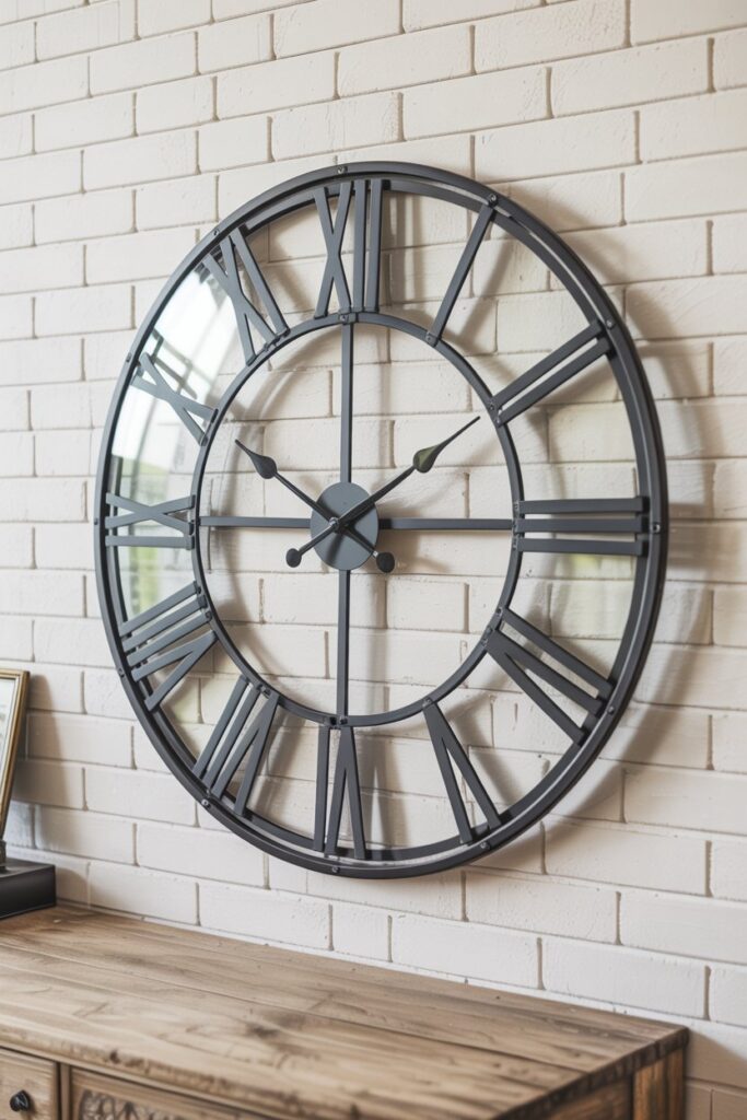 Industrial Metal Wall Clock