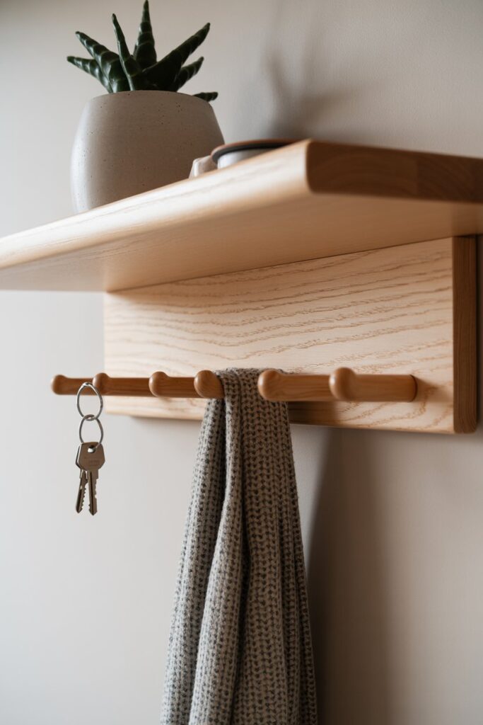 Integrated Shelf and Hooks