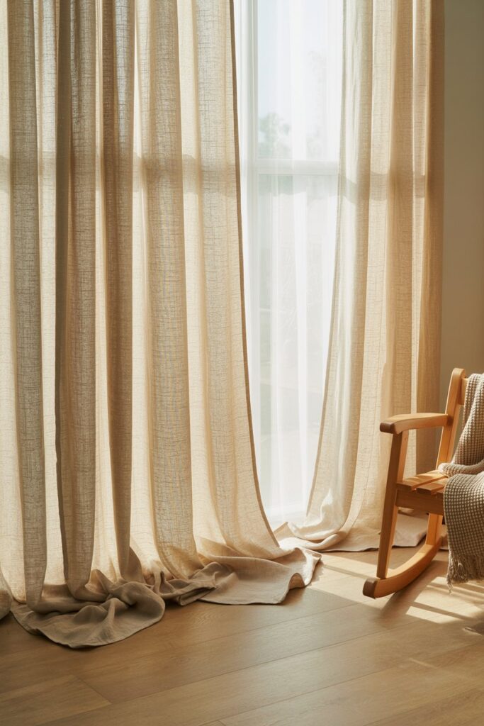 Large-Scale Soft Textures with Linen Curtains