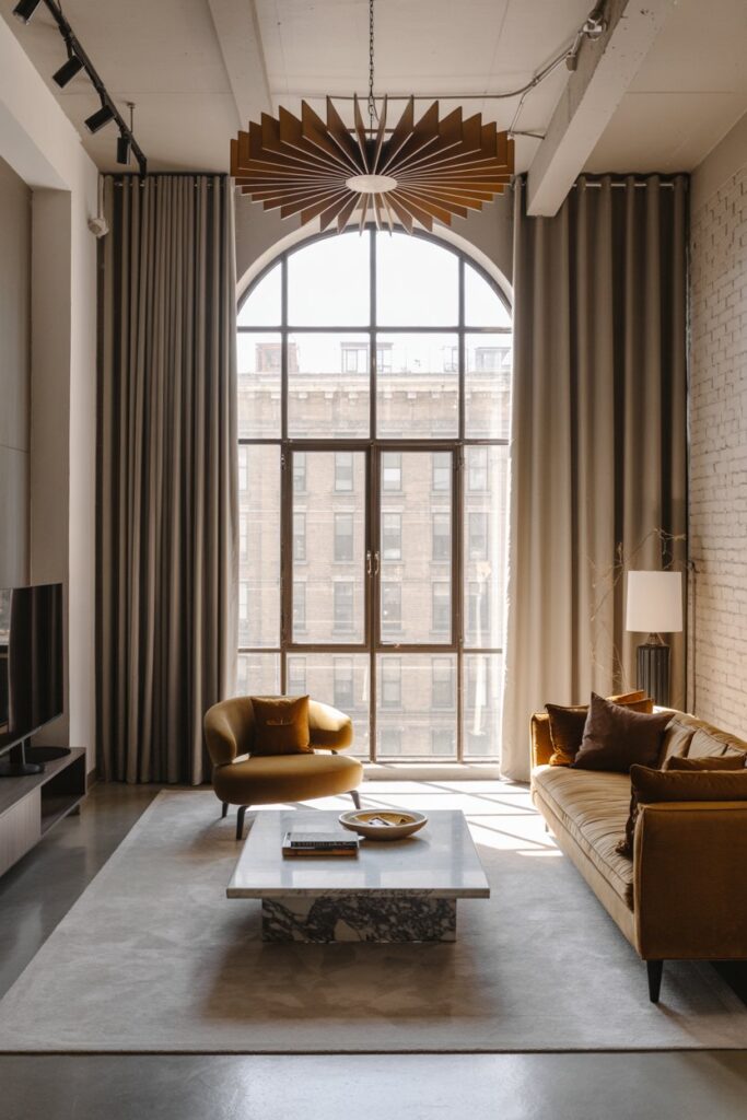 Luxurious Small Loft with High Ceilings