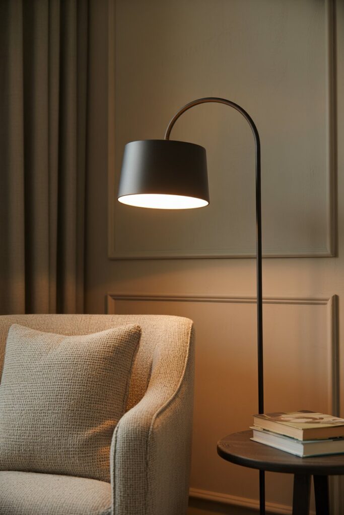 Minimalist Black Metal Floor Lamp