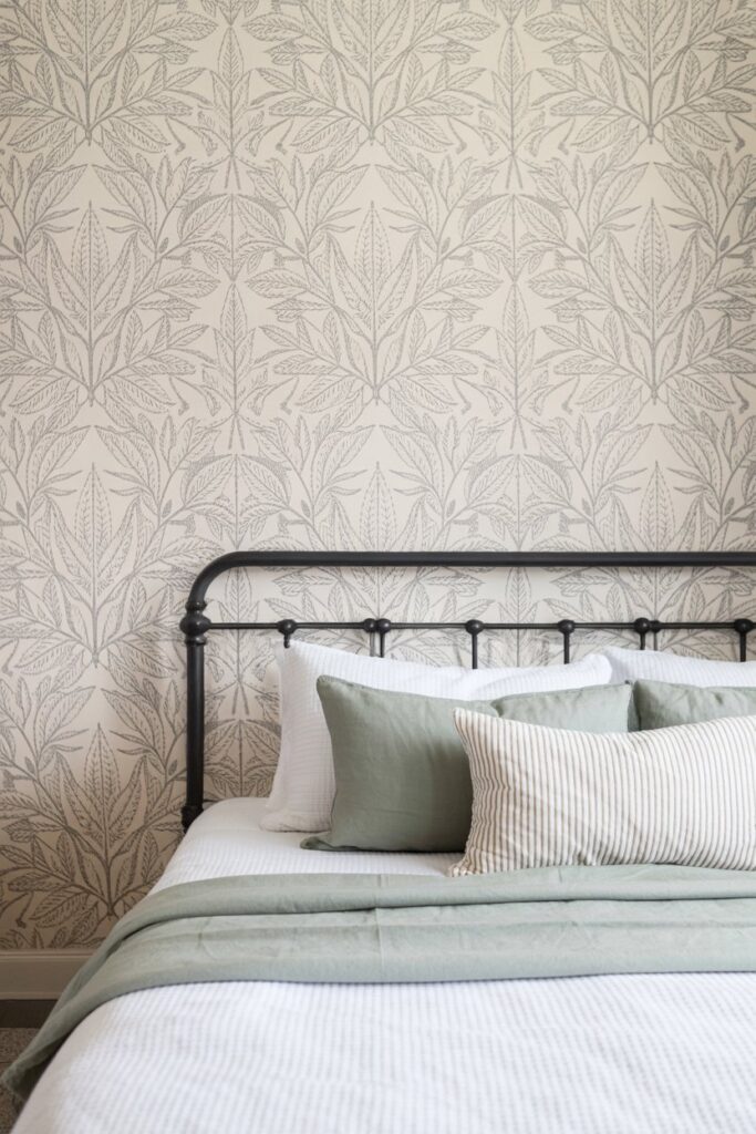 Neutral Patterned Wallpaper Accent