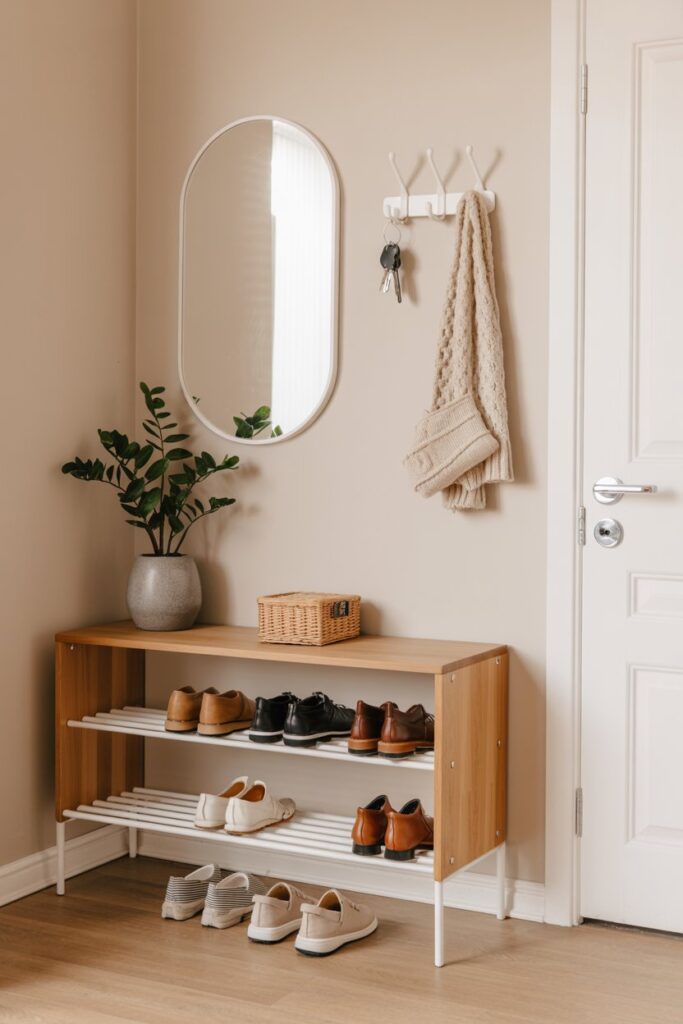 Open Shelf Shoe Storage