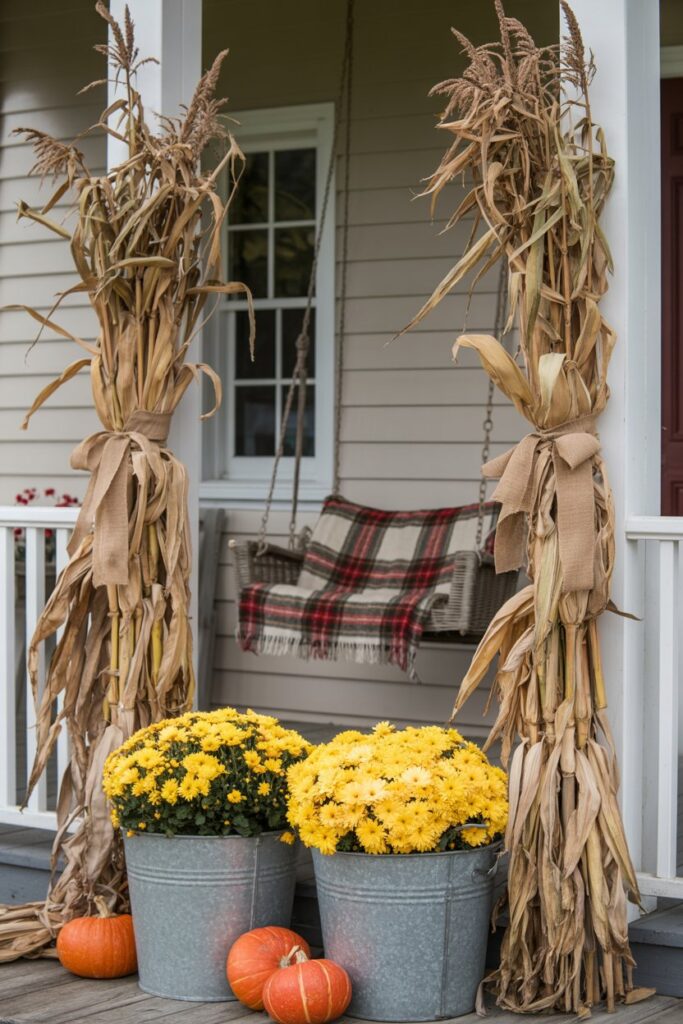 Oversized Corn Stalk Sentinels
