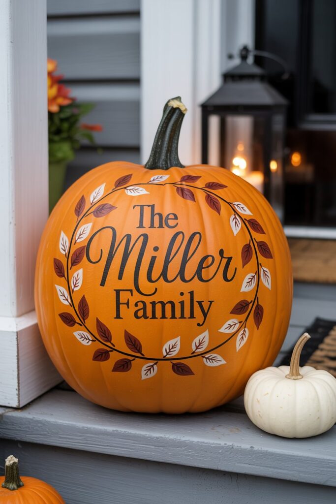 Personalized The [Name] Family Pumpkin