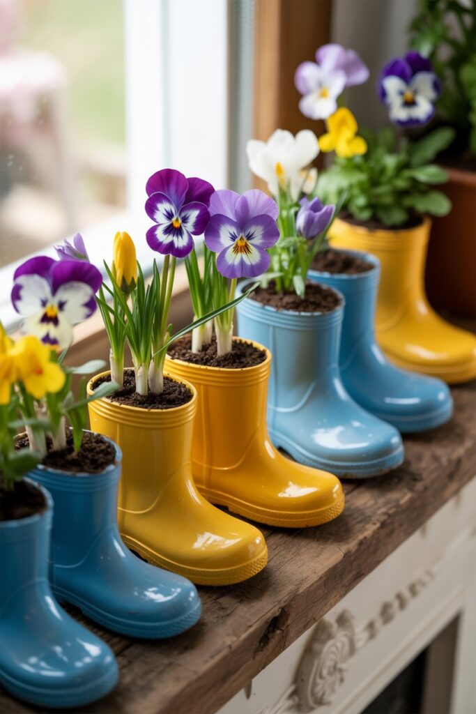 Rain Boot Planters