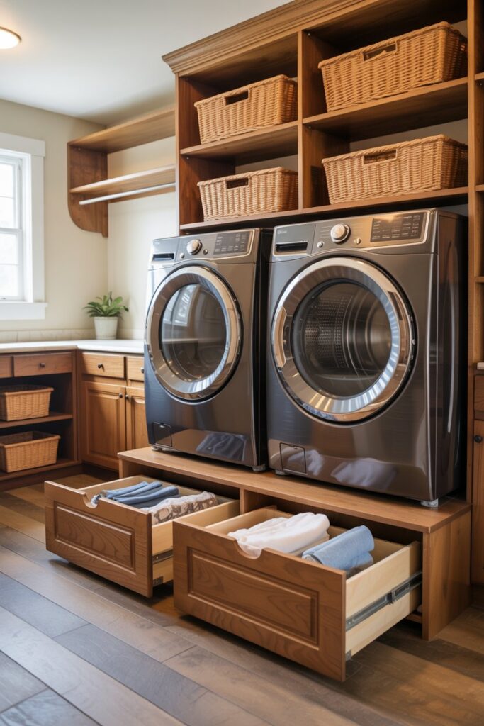 Raised Appliance Platforms with Storage