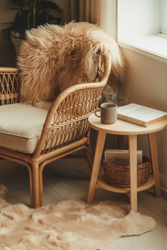 Rattan Furniture and Cozy Textiles