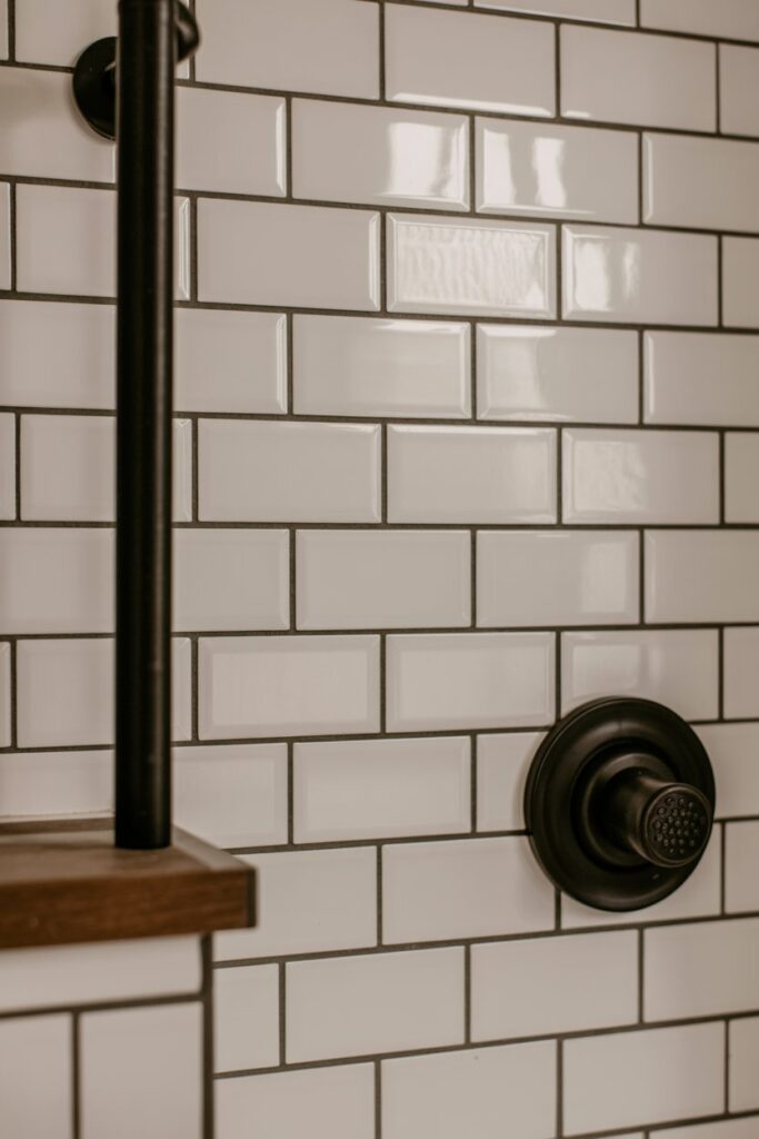 Subway Tile with Dark Contrast Grout