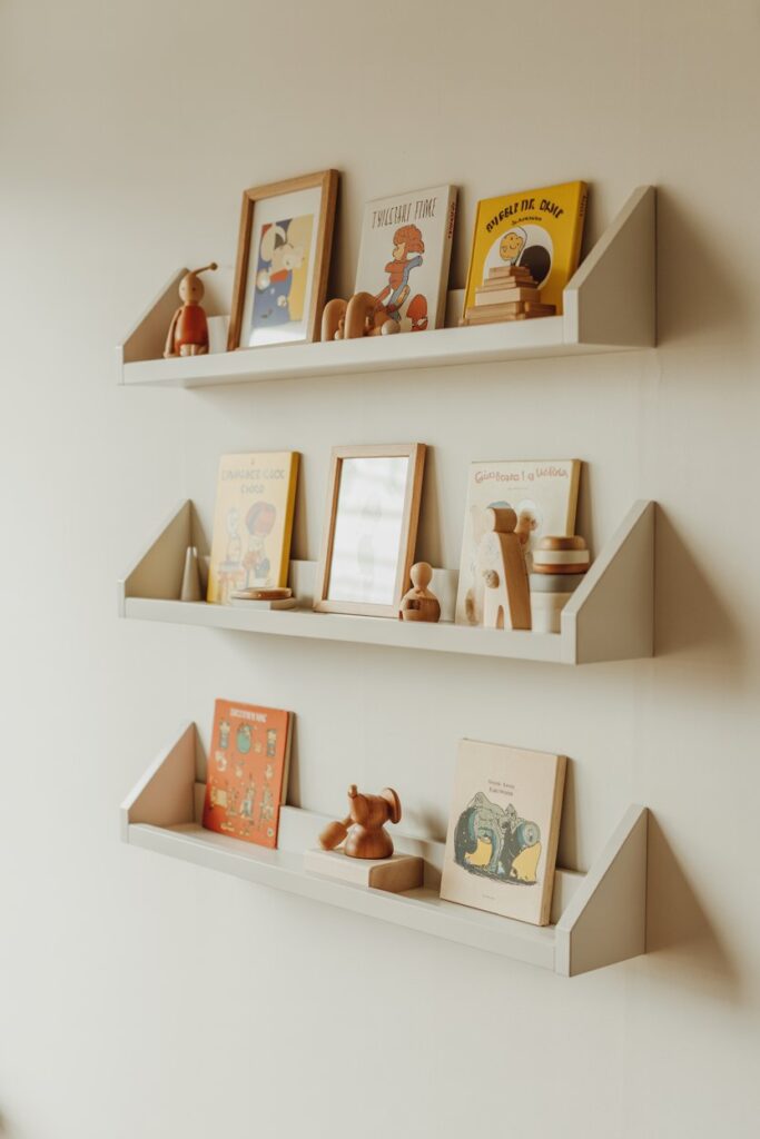 Vertical Toy Display with Picture Ledges