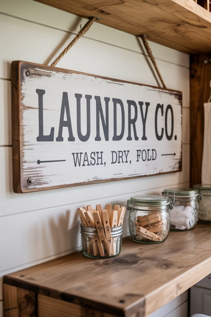 Vintage-Inspired Laundry Room Signage