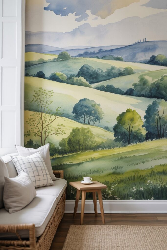 Watercolour Landscape Mural