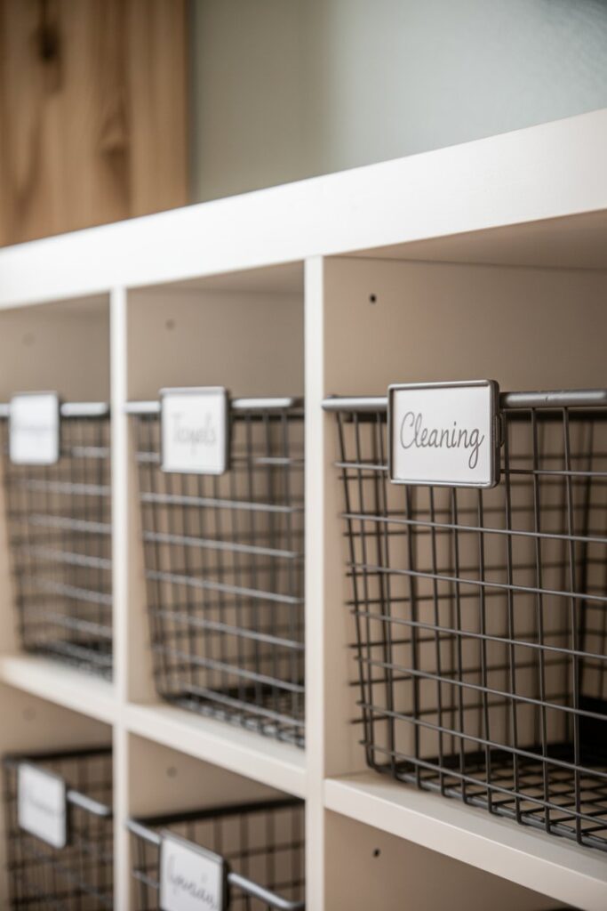 Wire Baskets with Label Holders