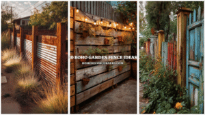 20 Boho Garden Fence Ideas