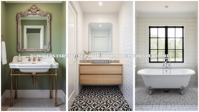 20 Modern Farmhouse Powder Room Ideas for Your Home