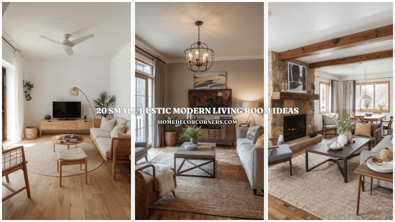 20 Small Rustic Modern Living Room Ideas