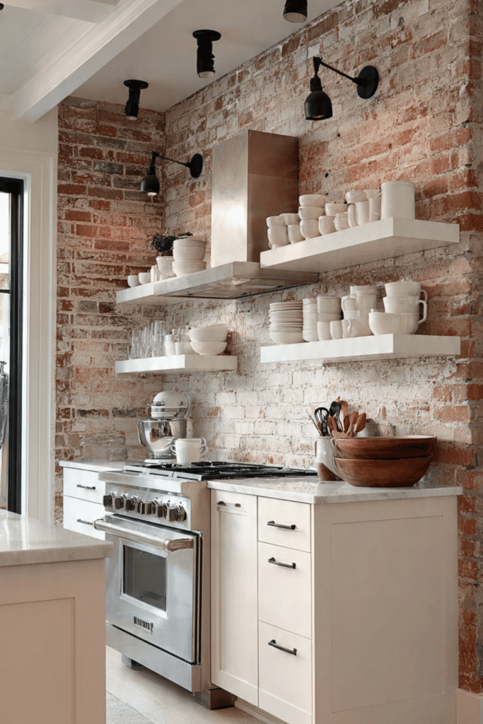 Exposed Brick Kitchen Accents