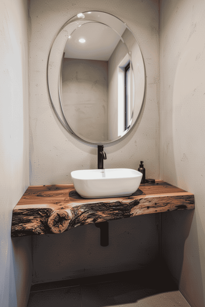 Floating Wood Shelf Vanity