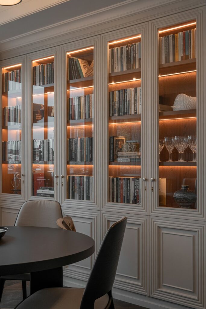 Glass-Front Library Cabinets