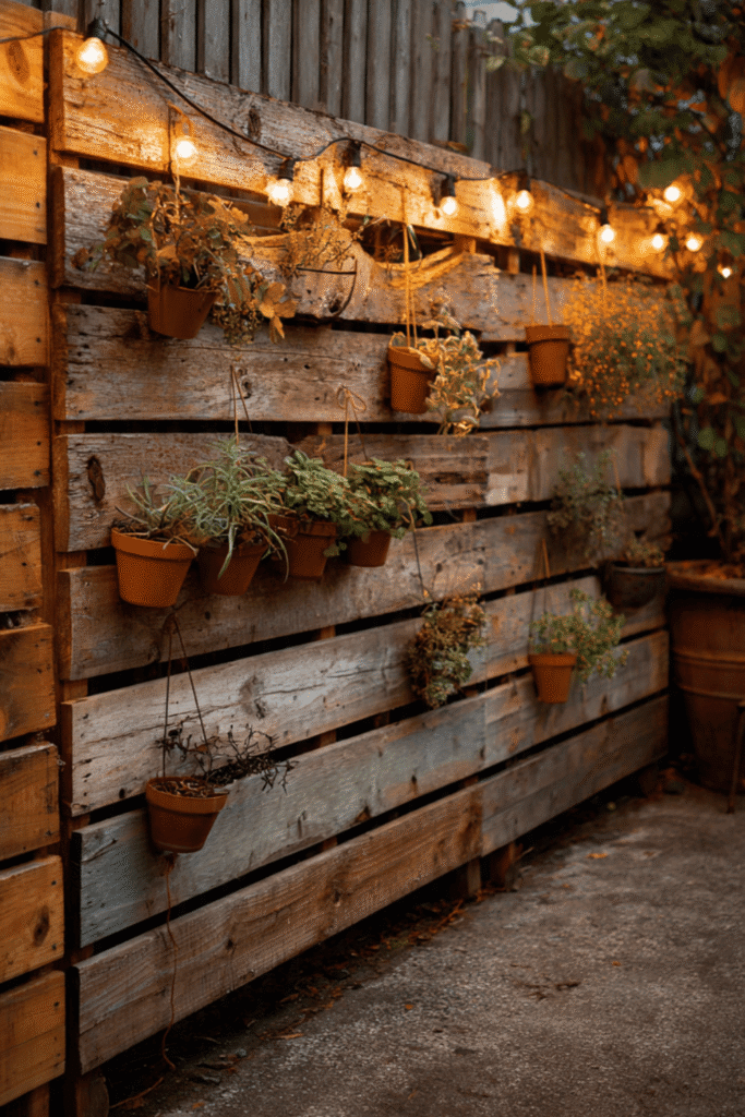Horizontal Crate Wood and Pallet Fence