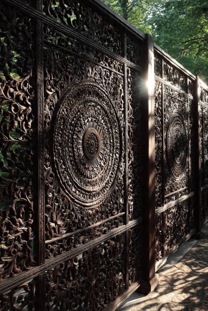 Indian-Inspired Carved Wood Panels