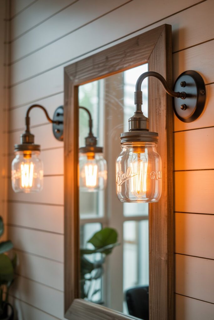 Mason Jar Wall Sconces