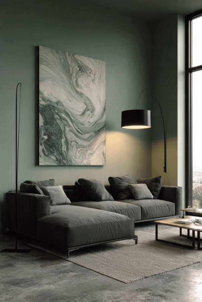 Modern Sage and Black Minimalist